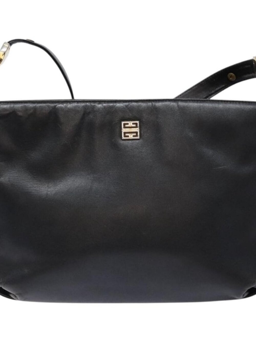 Authentic GIVENCHY Shoulder Bag Leather Black Gold - Picture 9 of 16